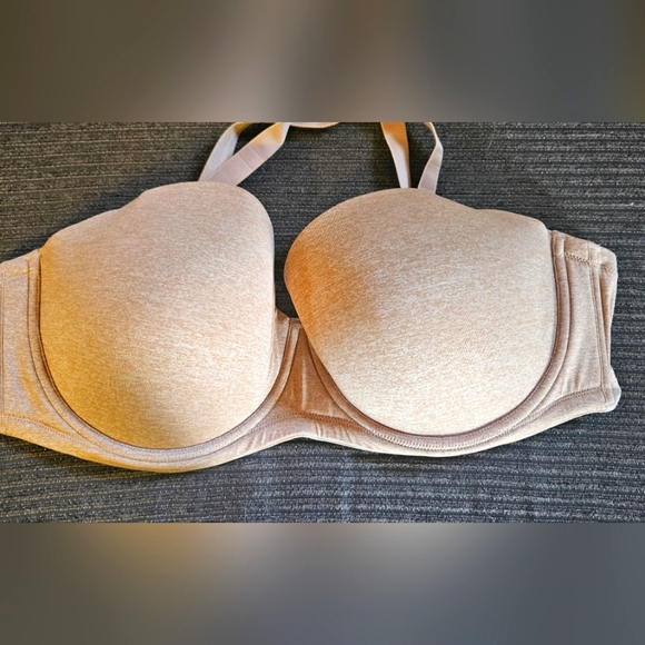 Seamless Tan Bra Strapless Option 38F - Picture 1 of 4
